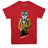 Tuxedo Wolf with Champagne Mens Red T-shirt