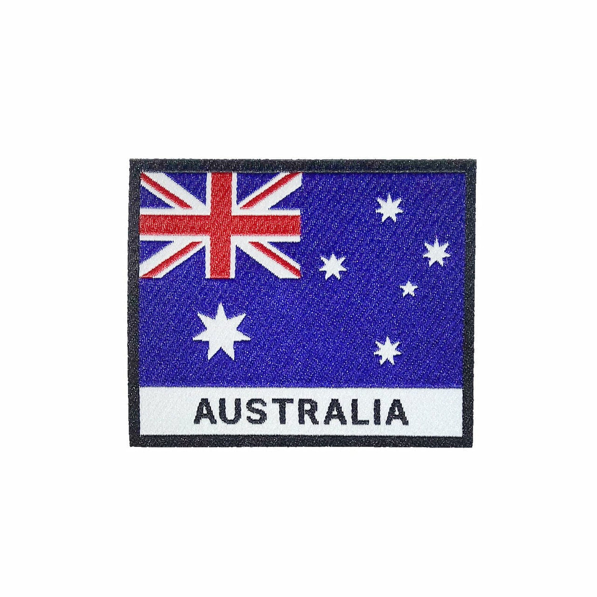 Australia Flag Black Frame Iron On Patch