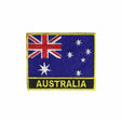 Australia Flag Gold Frame Iron On Patch
