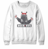 Beer Hugs  White  Crewneck