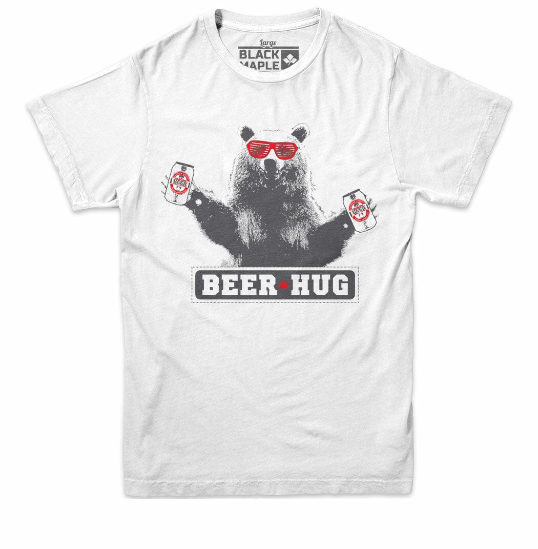 Beer Hugs Mens White T-shirt