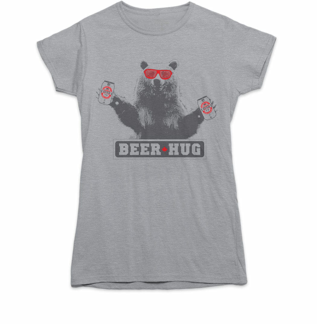 ★LMC★ HUG BEAR TEE light heather gray Beer Hugs T-shirt – Black Maple Trading Co.