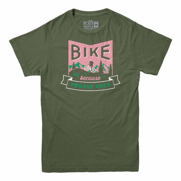 Bike Because People Suck Men's T-shirt Military Green
