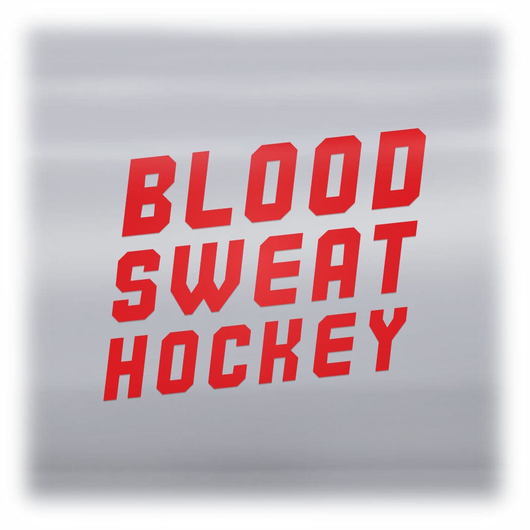 Blood Sweat Hockey Decal - Red