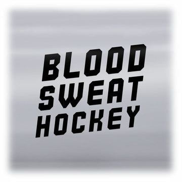 Blood Sweat Hockey Decal - Black