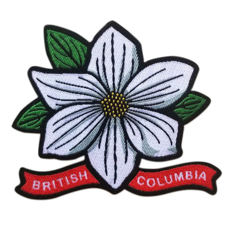 Dogwood Flower British Columbia Iron On Patch