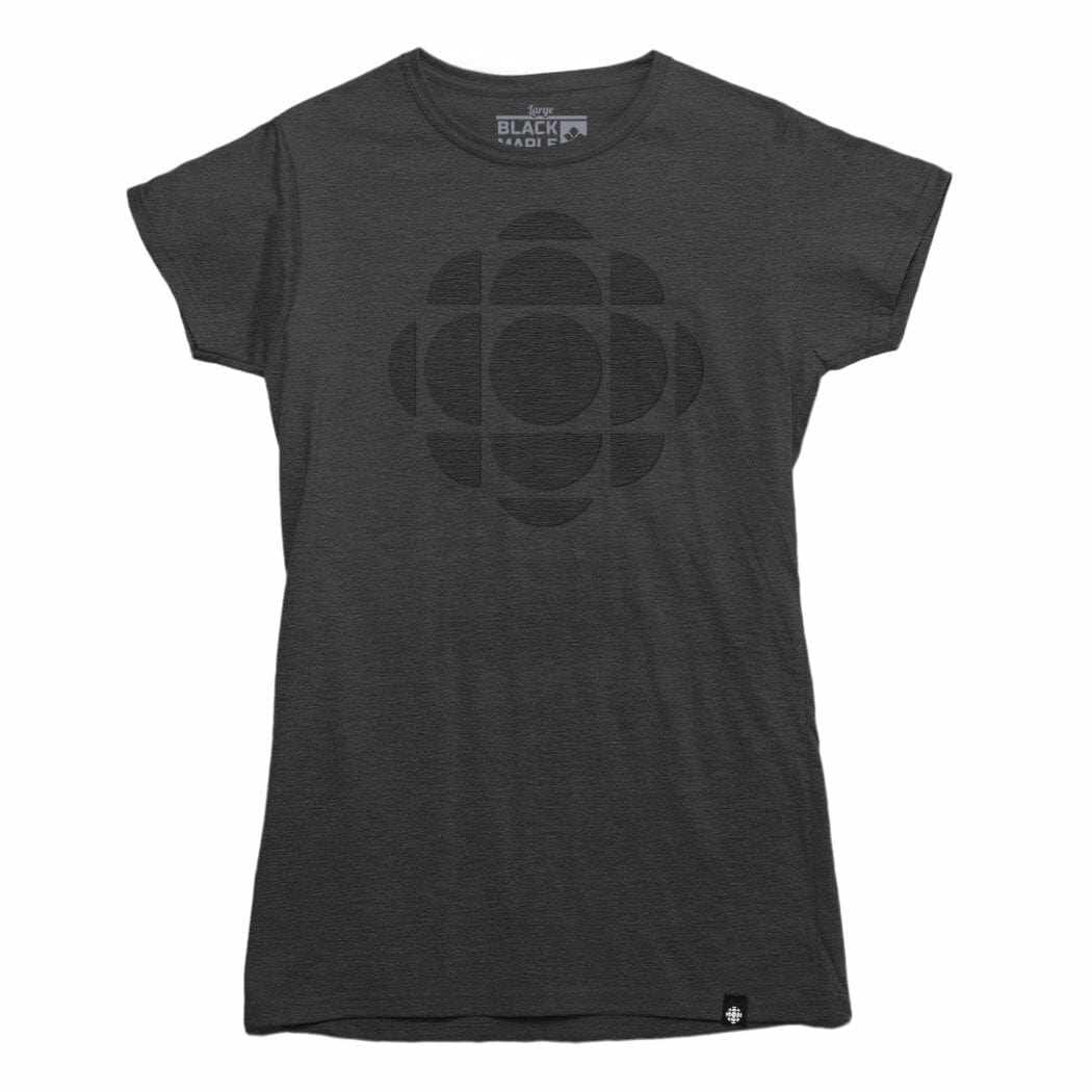 CBC Gem Logo Tone on Tone Womens T-shirt Charcoal grey