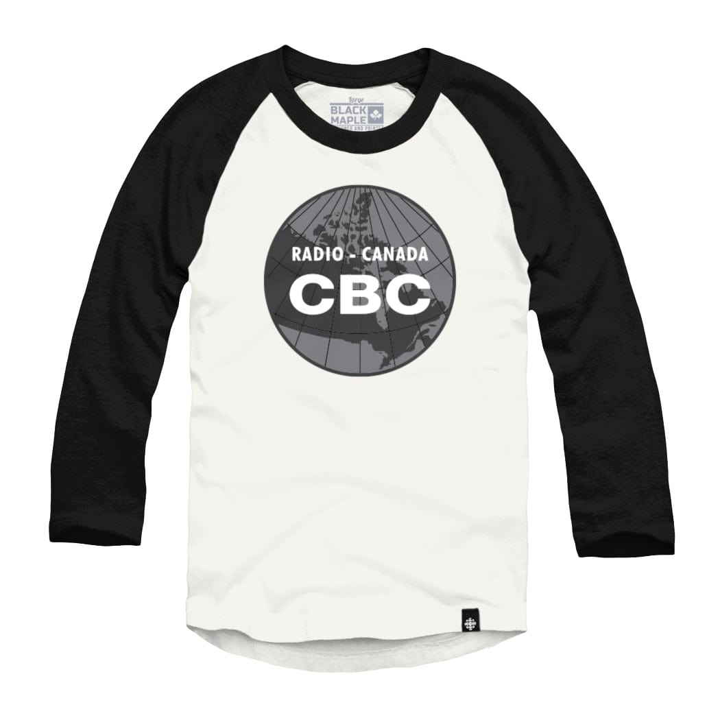 CBC 1958 Vintage Round Map Logo Raglan Baseball Shirt