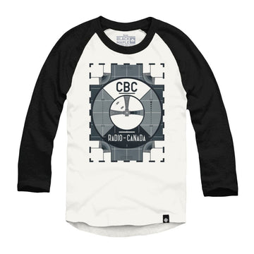CBC Test Pattern Raglan Baseball Shirt