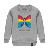 CBC 1966-74 textured Butterfly logo Athletic Grey Youth Crewneck Sweater