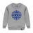CBC 1986-92 Blue Logo Youth Crewneck Sweater Athletic Grey