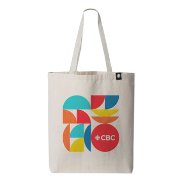 CBC Mosaic Square Logo Tote Bag Natural with Natural