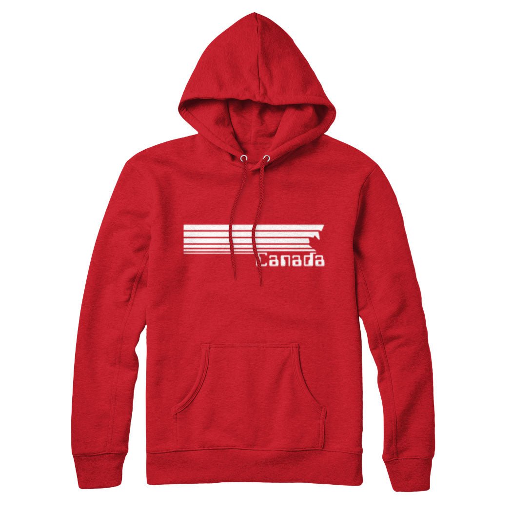 Canada 80s Retro Stripe Sweatshirt and Hoodie Black Maple Trading Co