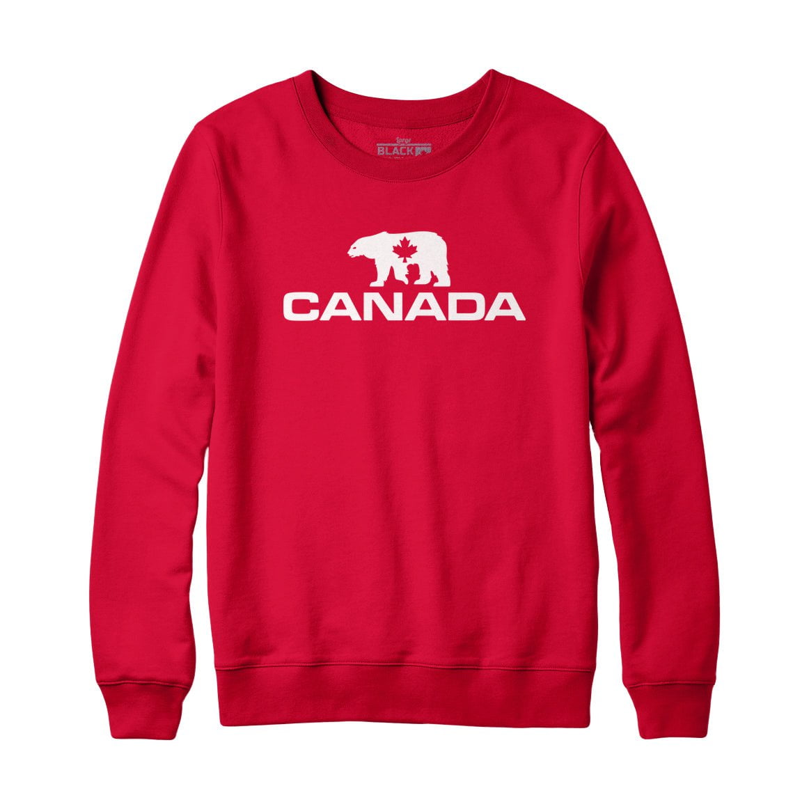 Canada Polar Bear Design Sweatshirt and Hoodie Black Maple Trading Co