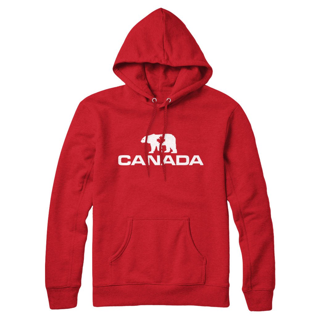 Canada Polar Bear Design Sweatshirt and Hoodie – Black Maple