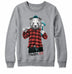 Lumberjack Bear with Beer Crewneck Sweatshirt - Athletic Gray