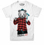 Lumberjack Bear with Beer Unisex T-shirt - White