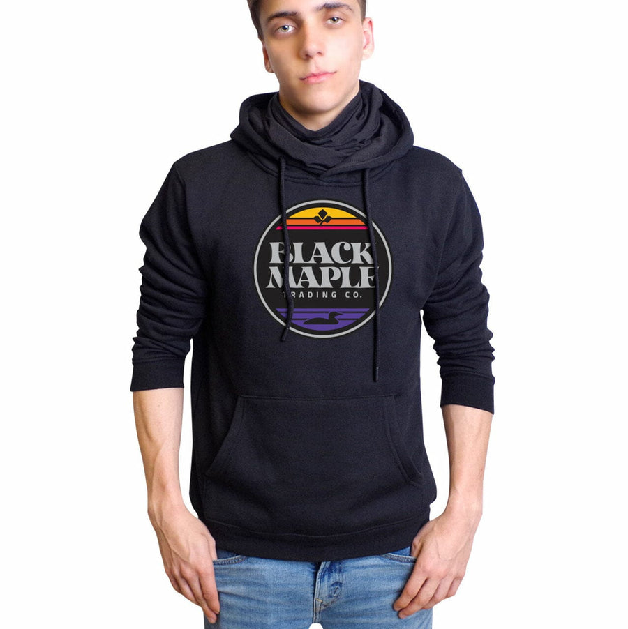 Circle Sunset BMT Logo Hoodie with Mask - Black