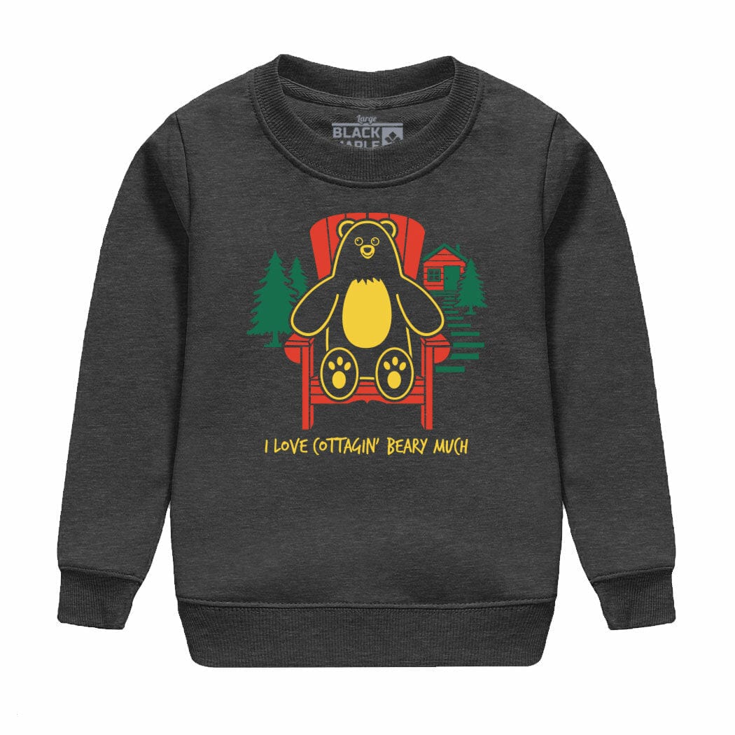 I Love Cottagin Beary Much Kids Crewneck Sweatshirt