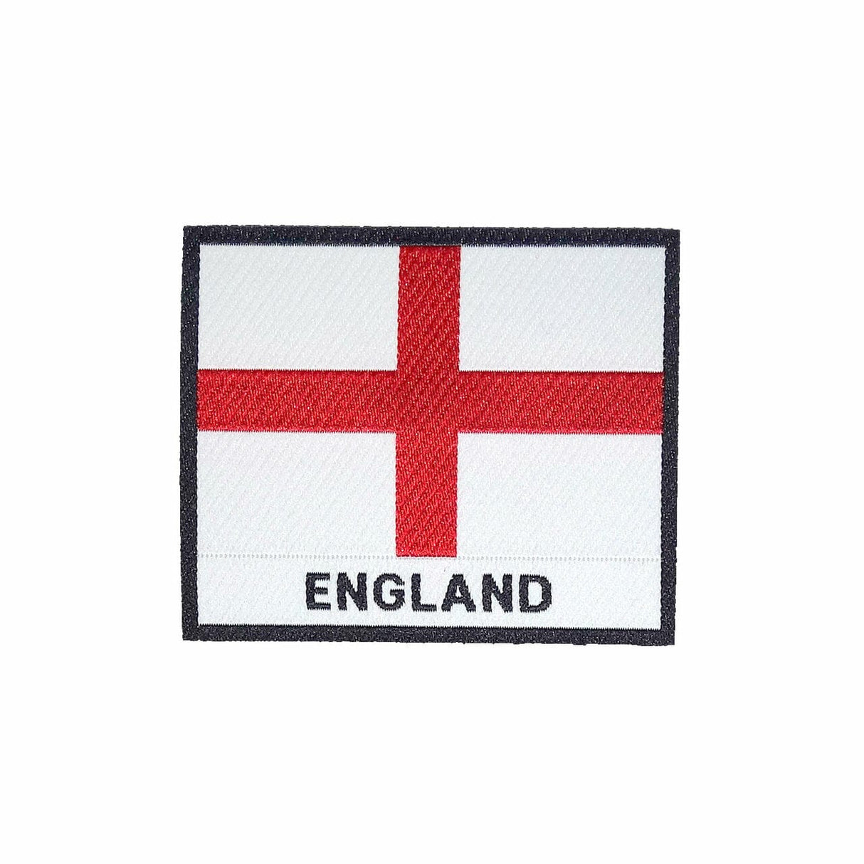 England Flag Black Frame Iron On Patch