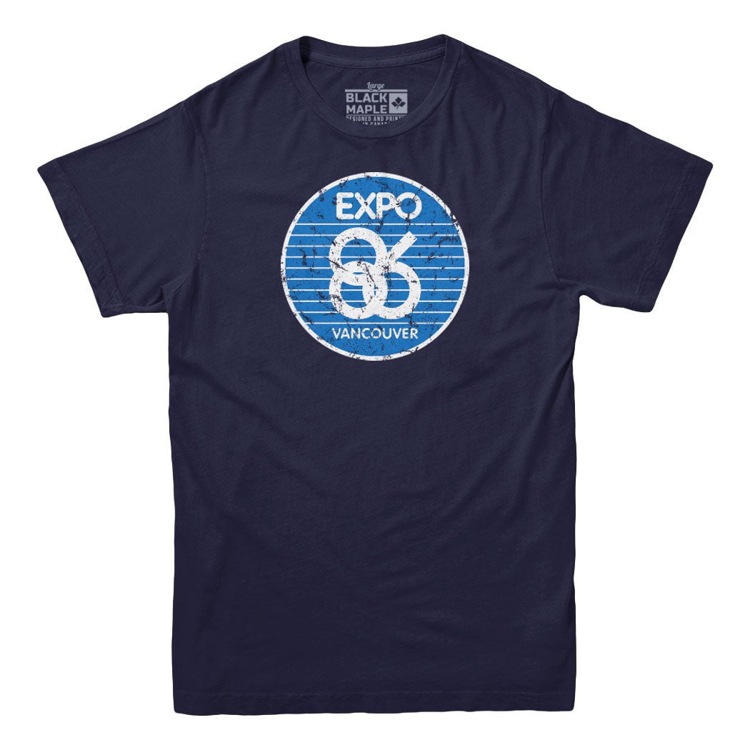 Expo 86 Retro Stripe Logo T-shirt – Black Maple Trading Co. Expo 86 Retro Stripe Logo T-shirt – Black Maple Trading Co.