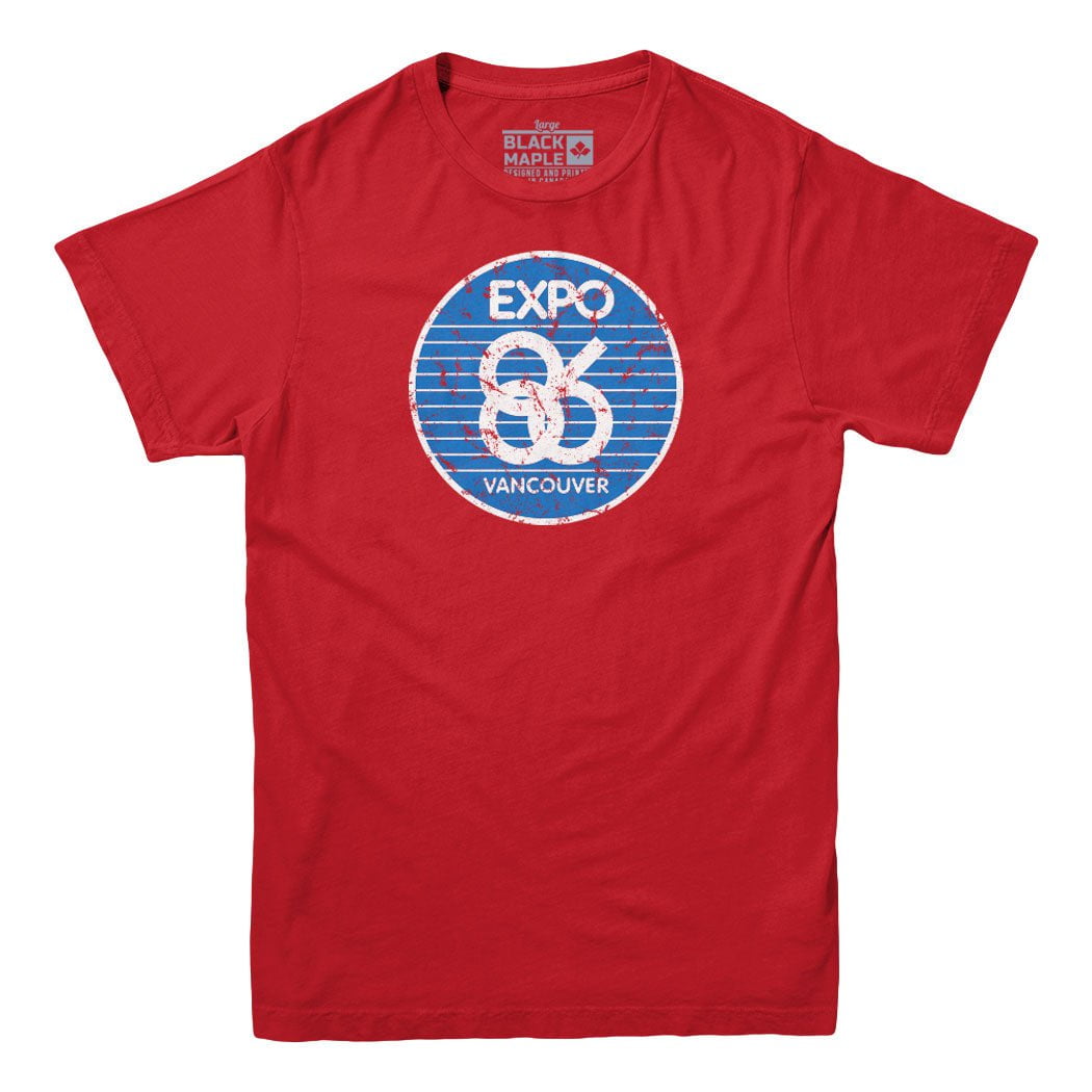 Expo 86 Retro Stripe Logo T-shirt – Black Maple Trading Co.