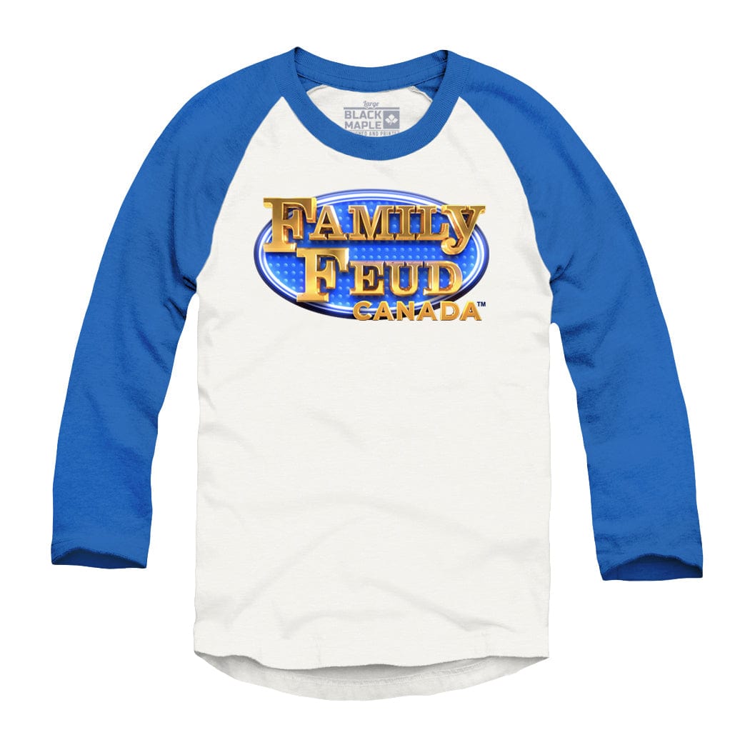 Family Feud Canada Raglan Baseball Shirt Black Maple Trading Co