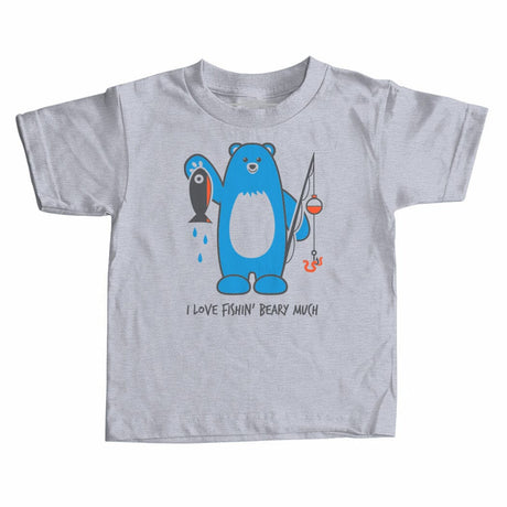 I Love Fishin Beary Much Kids T-shirt