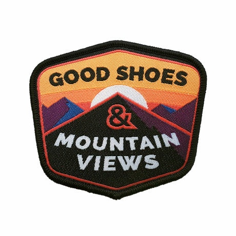 Good Shoes and Mountain Views Iron On Patch