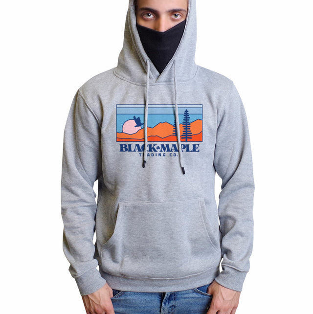 Goose Sunset BMT Logo SOE Hoodie with mask sports gray