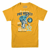 Hockey Night In Canada Broadcasting Pro Hockey Men's T-shirt Gold