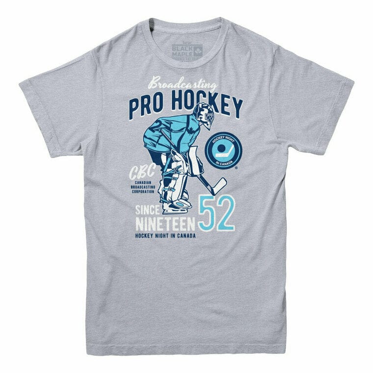 Hockey Night in Canada Broadcasting Pro Hockey T-shirt Mens T-shirt / Sports Grey / 5XL