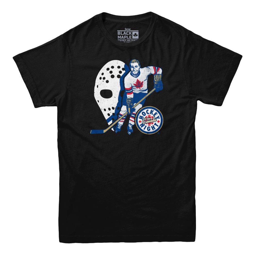 Hockey Night In Canada Hockey Player and Mask T-shirt