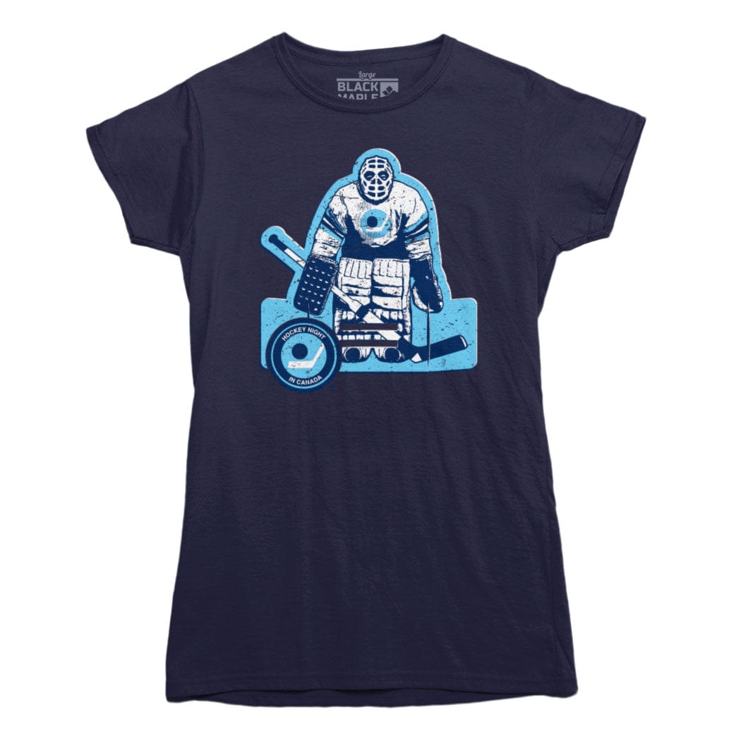 HNIC Vintage Table Hockey Goalie T shirt Black Maple Trading Co