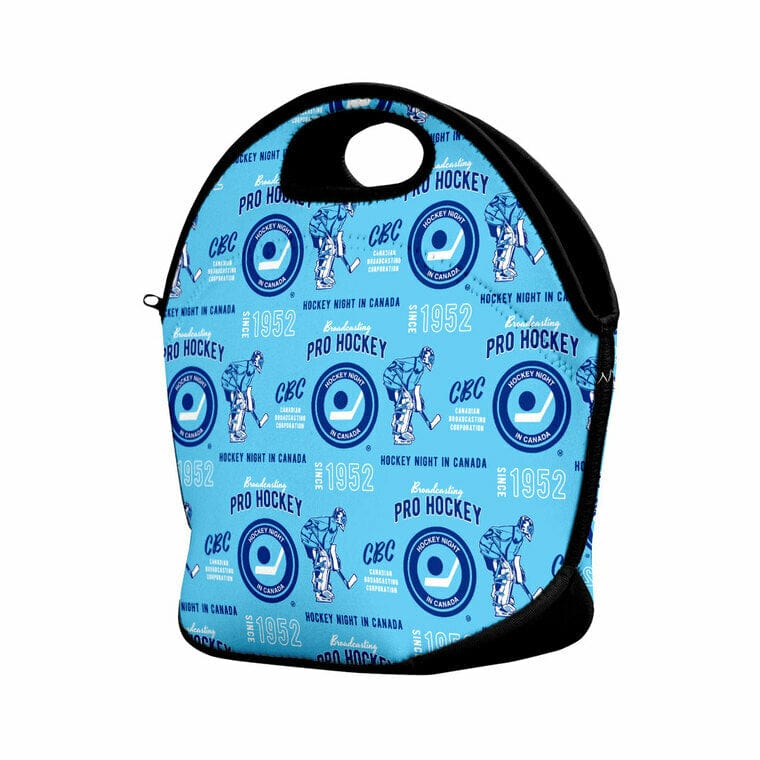 Hockey Night in Canada Broadcasting Pattern Lunch Bag Black