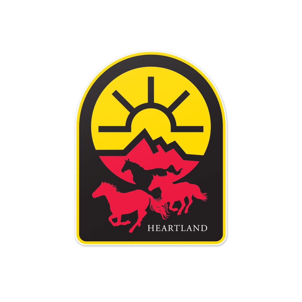 Heartland Running Horses Vinyl Sticker