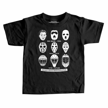Hockey Goalie Mask Evolution Kids T-shirt Black