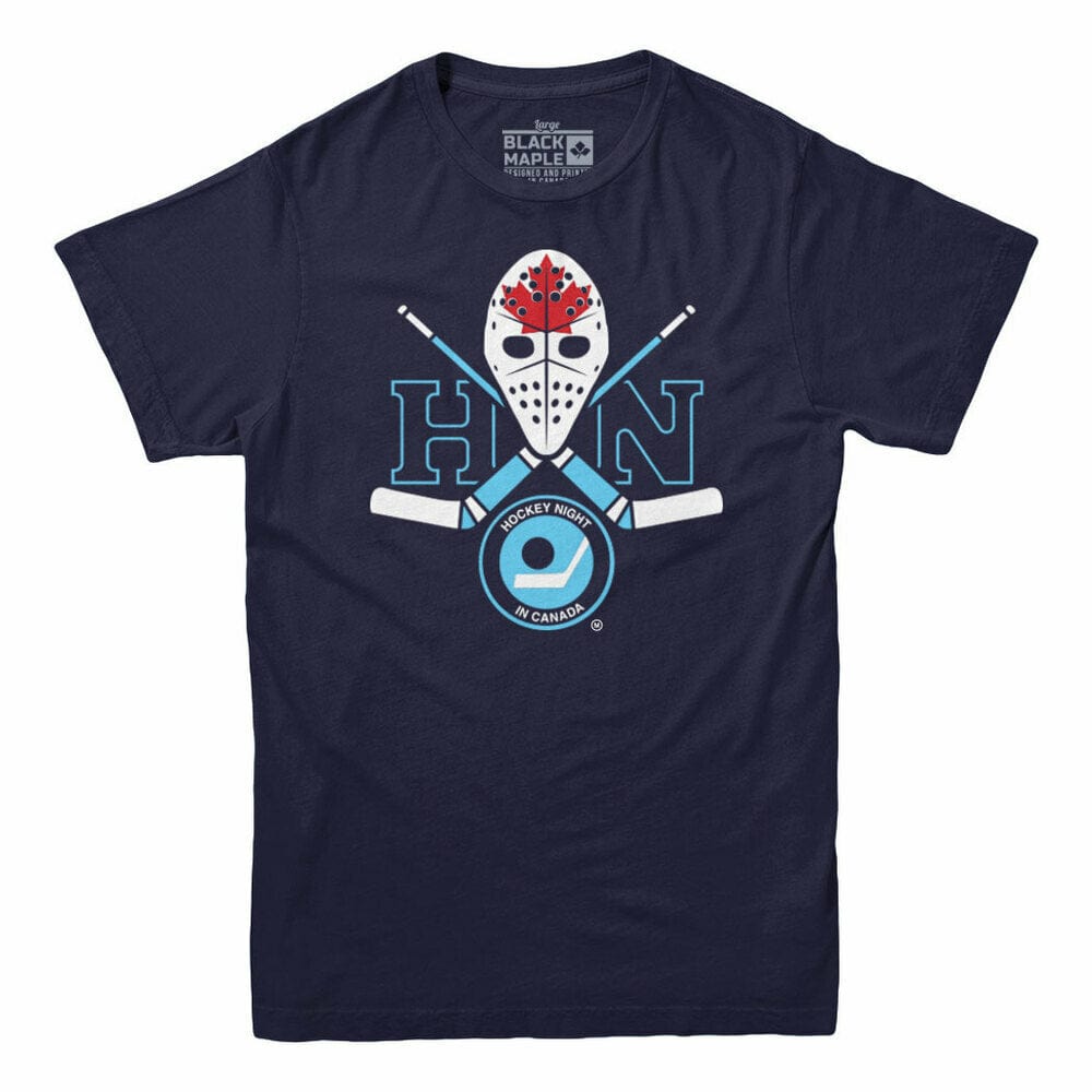 Hockey Night In Canada Crossed Sticks Navy Men's T-shirt