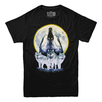 Howling Wolf Men's T-shirt Black
