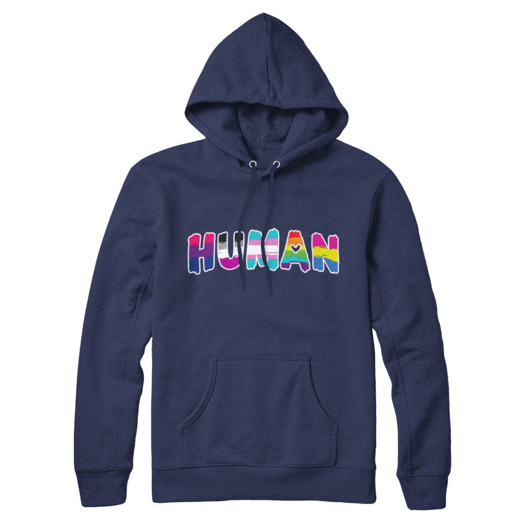 Human LGBTQ Sweatshirt Hoodie Black Maple Trading Co