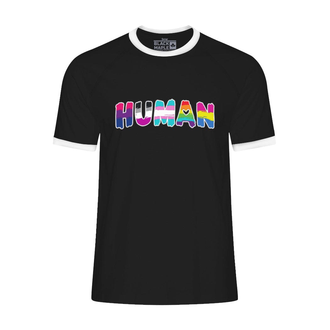 Human LGBTQ Ringer T-shirt