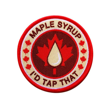I'd Tap That Maple Syrup Iron on Patch