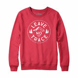 Leave No Trace Crewneck Sweatshirt Red Heather