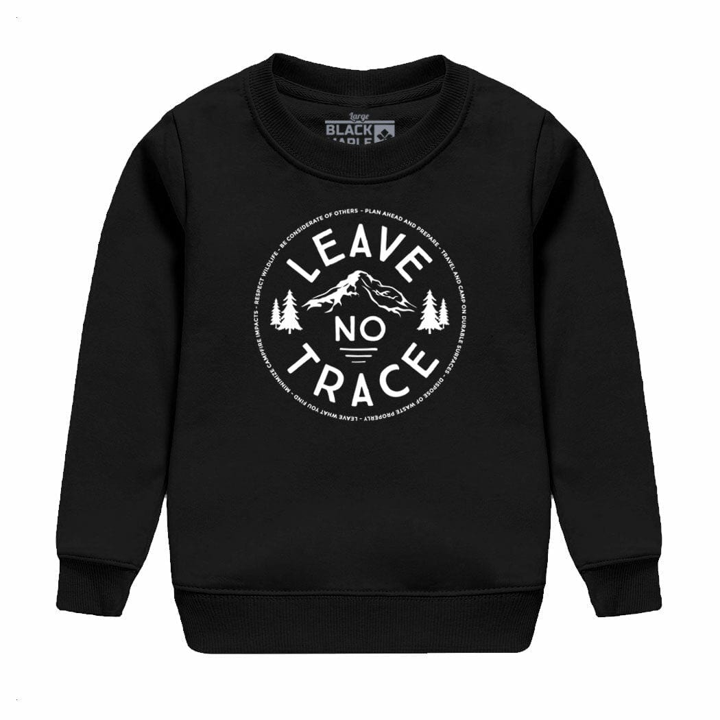 Leave No Trace Kids Crewneck Sweatshirt Black