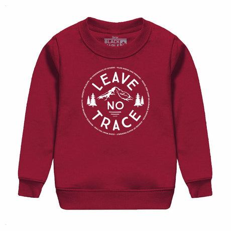Leave No Trace Kids Crewneck Sweatshirt Cardinal
