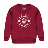 Leave No Trace Kids Crewneck Sweatshirt Cardinal