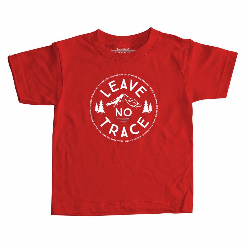 Leave No Trace Kids T-shirt Red