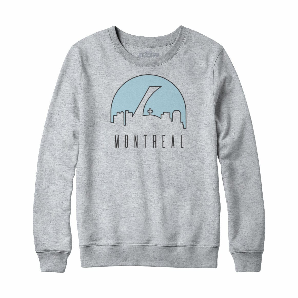 Montreal Sunny Skyline Crewneck Sweatshirt Athletic Grey