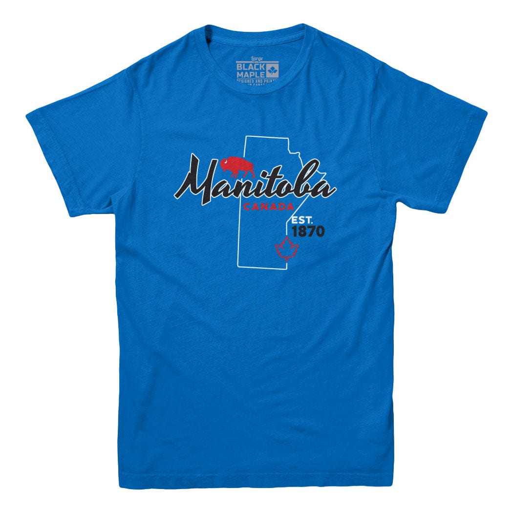 Manitoba Est 1870 Map T-shirt