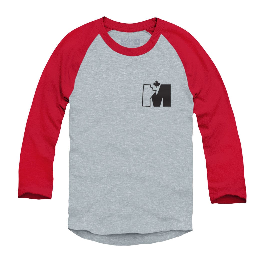 Manitoba M Logo Raglan Baseball Shirt